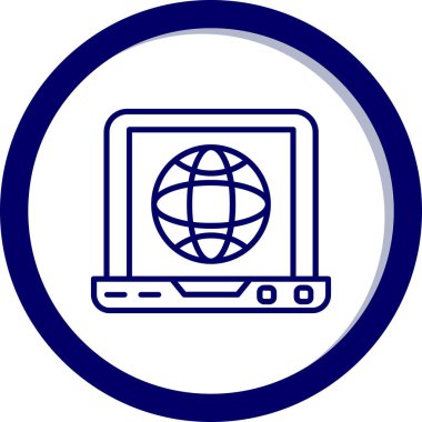 İnternet Vektörü Kabartma Simgesi Tasarımı