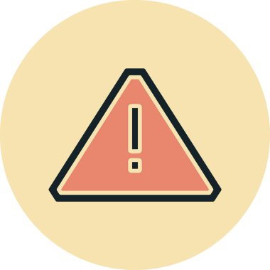 dikkat işareti ikon vektör illüstrasyonu