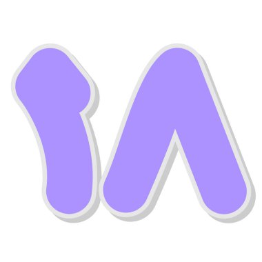 çizgi film doodle harf m