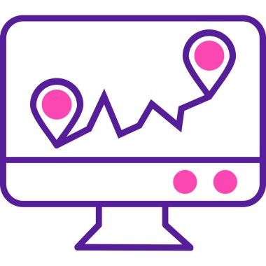 Harita işaretleyici. Basit resimleme