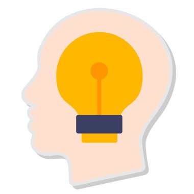 Bir fikrim var. Web simgesi basit illüstrasyon