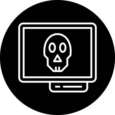 Face X Ray web simgesi, vektör illüstrasyonu