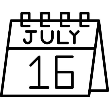 Takvim simgesinin vektör illüstrasyonu