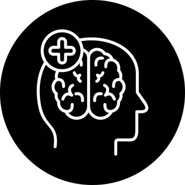 Moda Biçimli Beyin Simgesi İzole Arkaplan