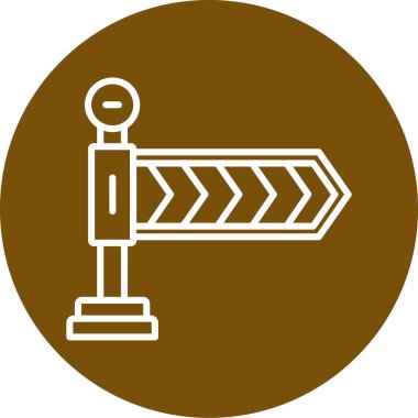 Projeniz için yol işaretinin vektör illüstrasyonu