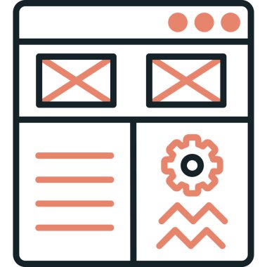 Web tasarım ikonu vektör illüstrasyonu