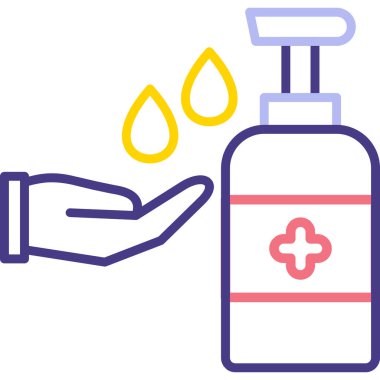 Bir şişe simgesinin vektör illüstrasyonu