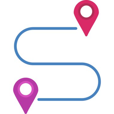 Harita işaretleyici simgesi. Düz renk tasarımı. vektör illüstrasyonu