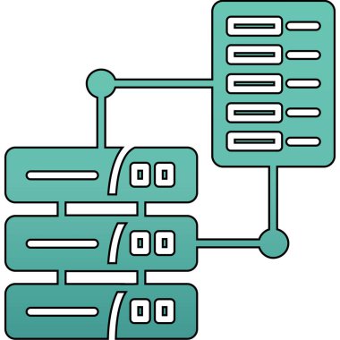 Sunucu. Web simgesi basit illüstrasyon