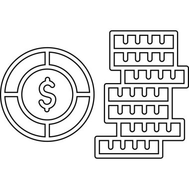 Para banknotları ikon vektör illüstrasyon tasarımı