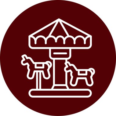 Atlıkarınca. Web simgesi basit illüstrasyon