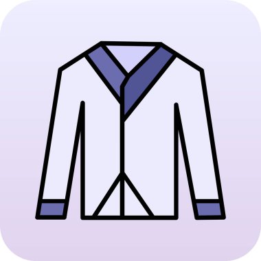 Ceket simgesi, vektör illüstrasyonu