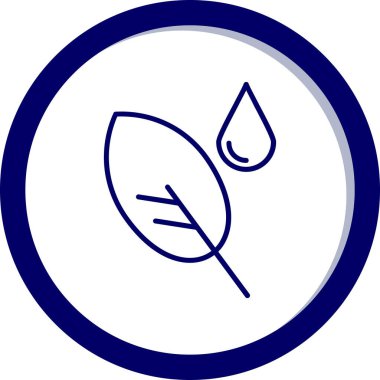 Yaprak. Web simgesi basit illüstrasyon