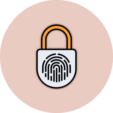 parmak izi simgesi, vektör tasarımı