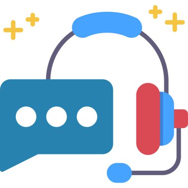 Sohbet sohbet simgesi vektör illüstrasyonu