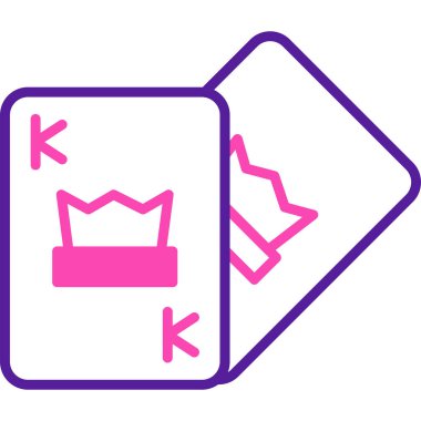 poker. Web simgesi basit illüstrasyon