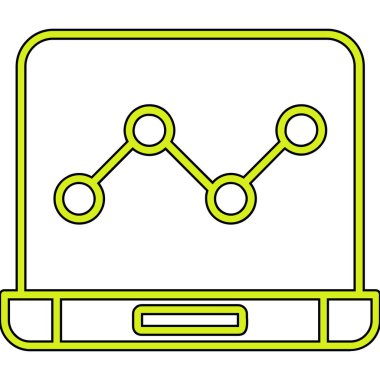 bilgisayar ekranı simgesi. Web için dizüstü bilgisayar vektör simgelerinin özet çizimi