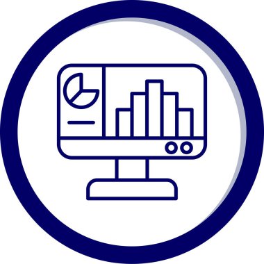 Moda tasarım tarzında bilgisayar izleme simgesi