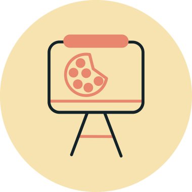 pizza. Web simgesi vektör illüstrasyonu