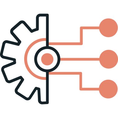 Bir dişli simgesini vektör çizim