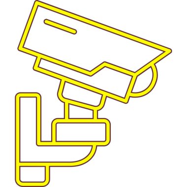 CCTV kamera simgesi. Vektör çizim