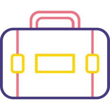 bavul ikonu vektör illüstrasyonu