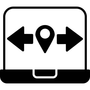 navigasyon haritası belirteç simgesi ana hat biçiminde