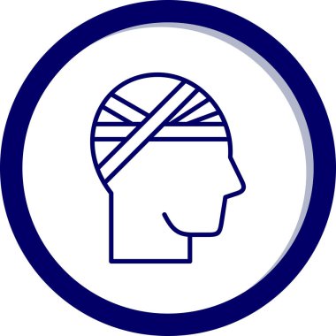 Mavi kasklı bir adamın vektör çizimi