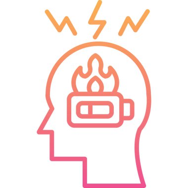 Beyin. Web simgesi basit illüstrasyon