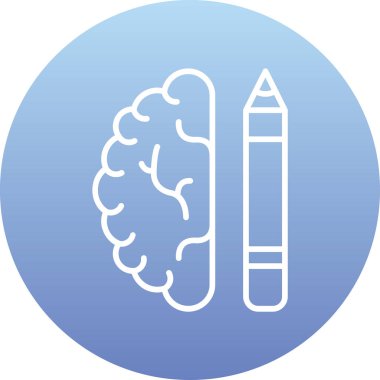 Moda tasarım tarzında kalem simgesi.