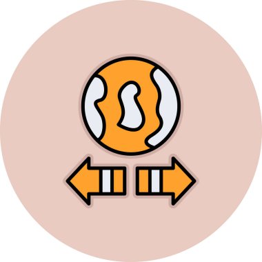 Bir yol simgesinin vektör illüstrasyonu