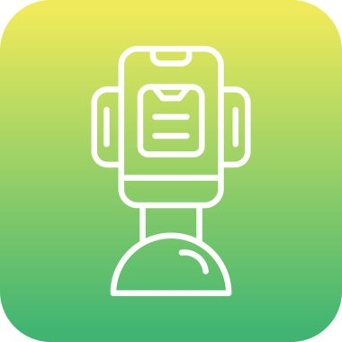 Benzersiz akıllı telefon vektör çizgisi simgesi