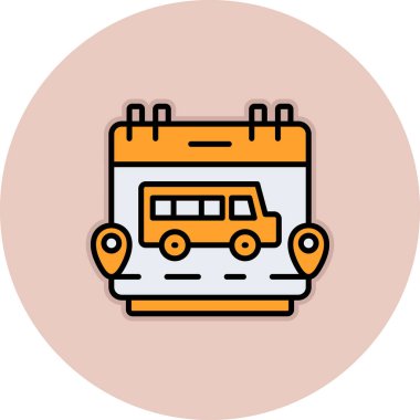 bus simgesi vektör illüstrasyonu