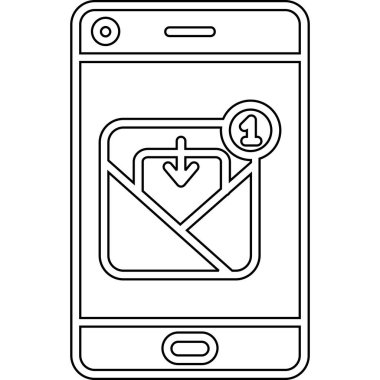 akıllı telefon e-posta zarfı e-posta vektör illüstrasyonu