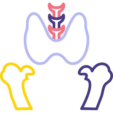 Beyaz arka planda izole edilmiş renk çizgisi insan dişi simgesi. Simgeleri renkli gradyan biçiminde ayarla. vektör illüstrasyonu