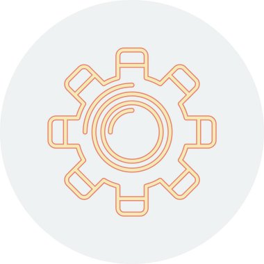 Vites simgesi. Web için vites vektör simgelerinin basit çizimi