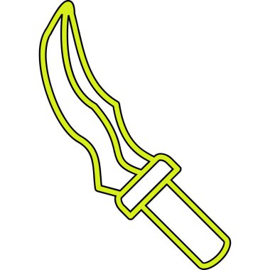 karikatür baltası, beyaz arkaplanda illüstrasyon