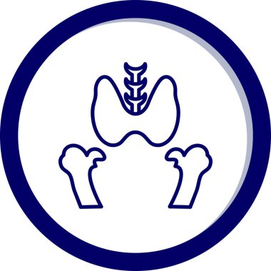 Modern b 'nin vektör illüstrasyonunda akciğer ikonu yok