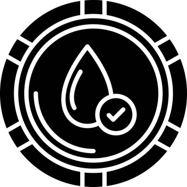 Bir damla simgesinin vektör illüstrasyonu