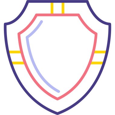 kalkan simgesi, vektör illüstrasyonu basit tasarım