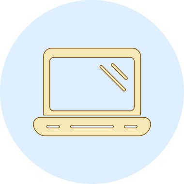 Bilgisayar. Web simgesi basit illüstrasyon