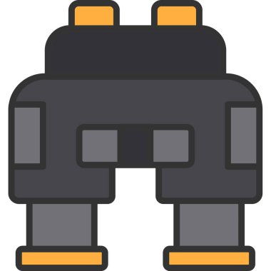 Robot fabrikası simgesi, vektör illüstrasyonu