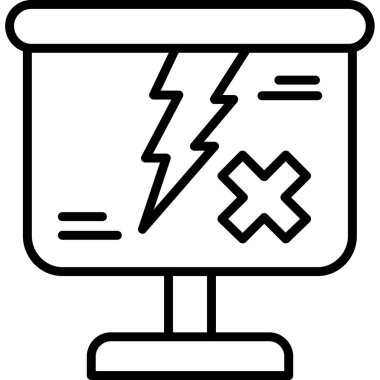 bilgisayar izleme simgesi, vektör illüstrasyonu