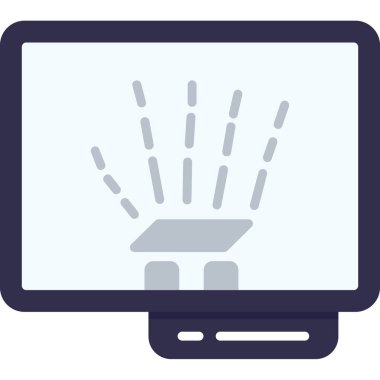 Bilgisayar. Web simgesi basit illüstrasyon