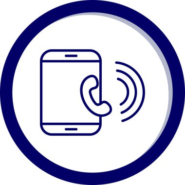 Telefon simgesi vektör illüstrasyonu