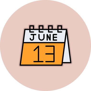 28 Haziran tarihli tek bir gün takviminde. Beyaz arkaplanda ay simgesi tarih, takvim ve ay takvimi gösterimi izole edildi. konsept