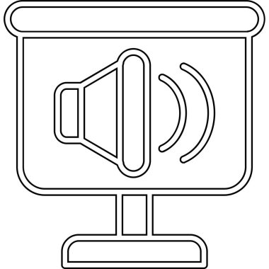 Konuşmacı simgesi. vektör illüstrasyonu