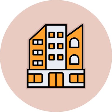 Modern bina vektör simgesi