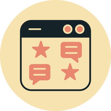 Geri besleme simgesi, vektör illüstrasyonu