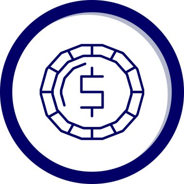 Dolar simgesi vektör illüstrasyonu